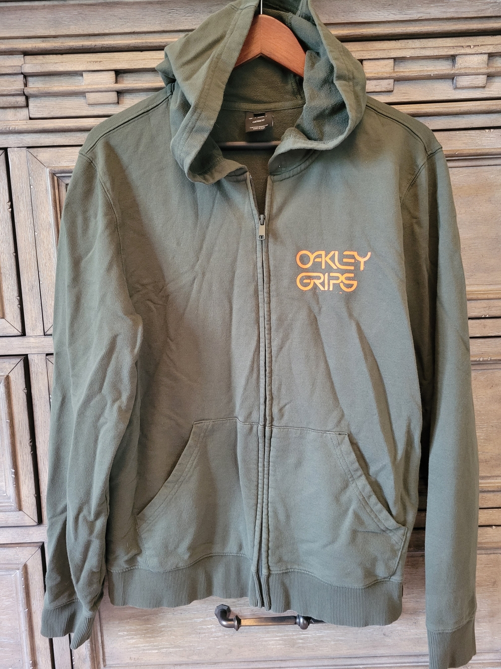 Oakley Grips Olive Green Zip Hoodie